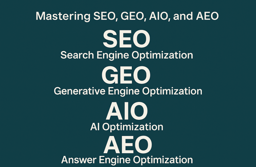 Mastering SEO, GEO, AIO & AEO: Future-Proofing Your Brand in the AI-Powered Search Landscape