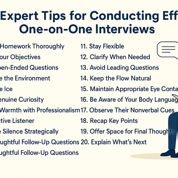 20 Expert Tips for Conducting Effective One-on-One Interviews