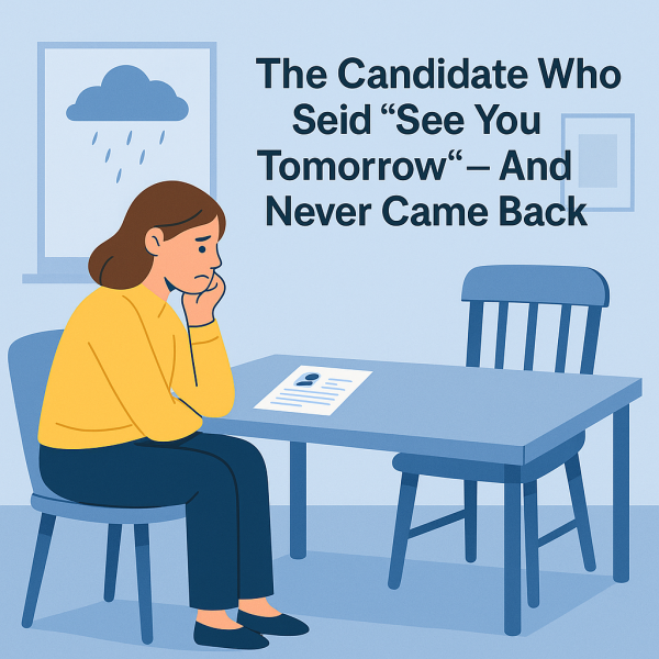 The Candidate Who Said “See You Tomorrow” — And Never Came Back